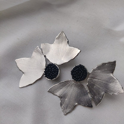 Silver Petal Studs